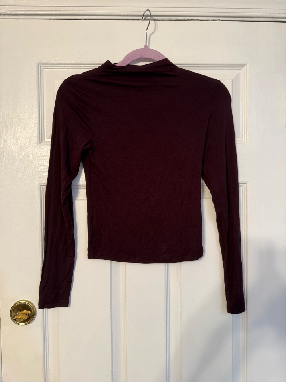 Express Women's Long Sleeve Top in Deep Plum